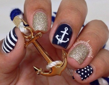 nautical nail design