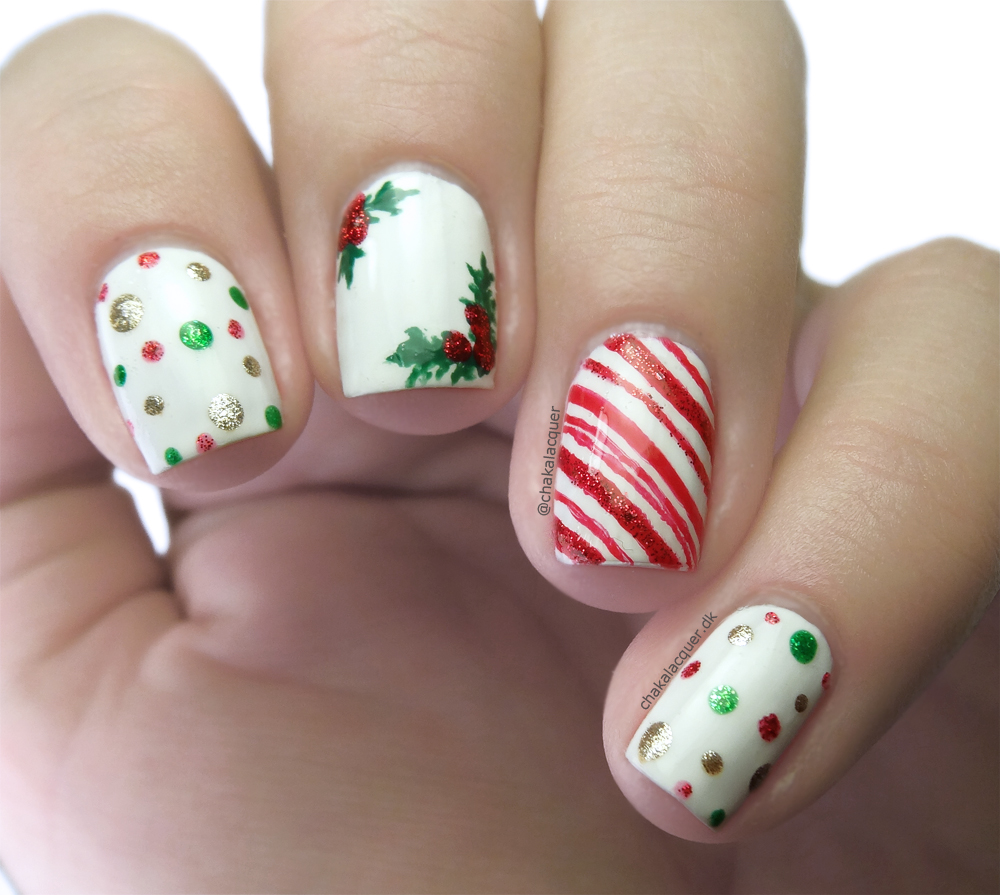 easy Christmas nail art