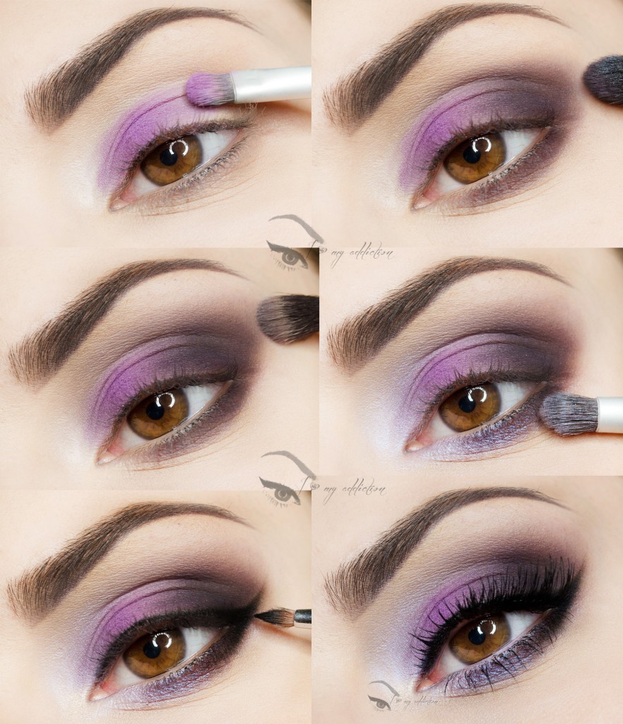 purple makeup tutorials