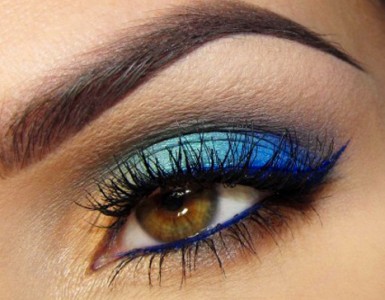 Blue eyeshadow