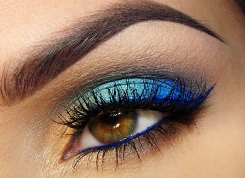 Blue eyeshadow