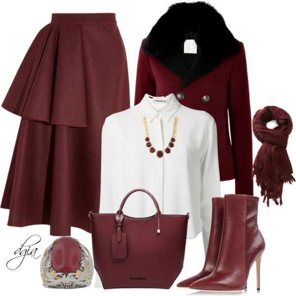 Stylish Marsala Polyvore Combinations To Copy This Year