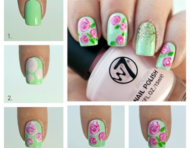 floral nail design to try this spring