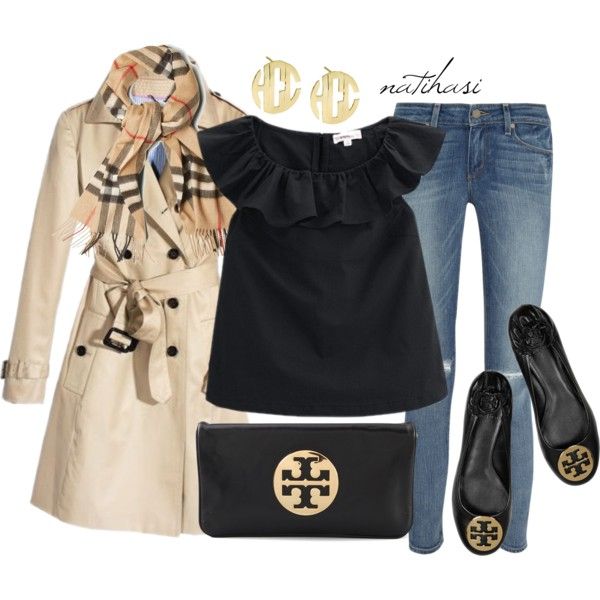 Polyvore Combinations With Trench Coats