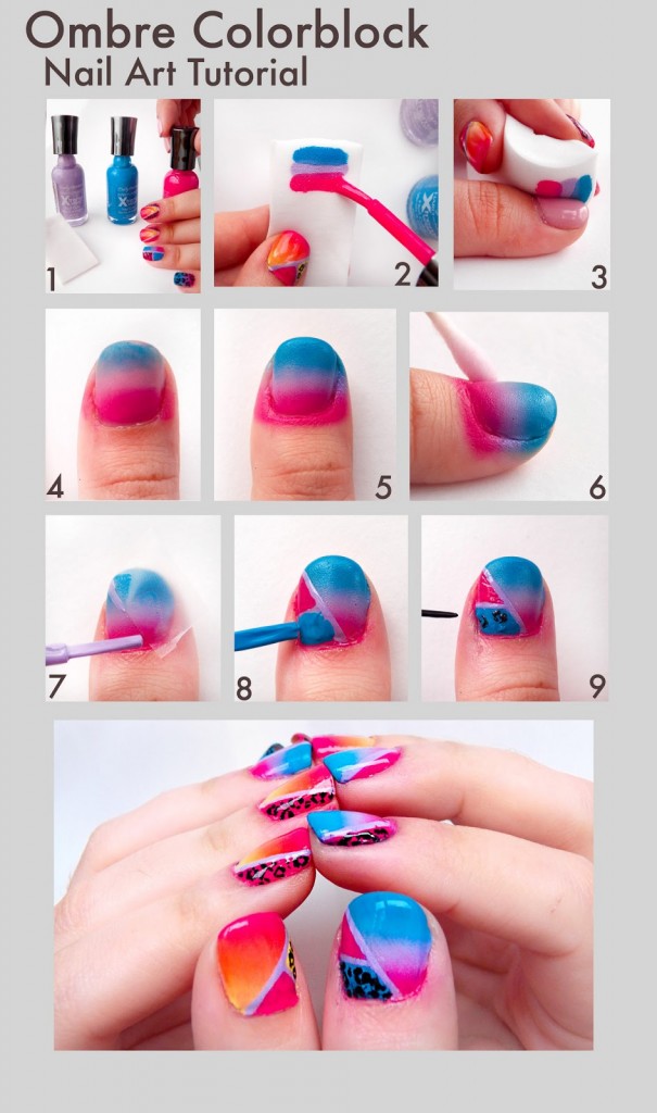 Easy Step-by-Step Color Block Nail Tutorials