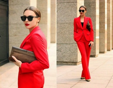 red suit for the office