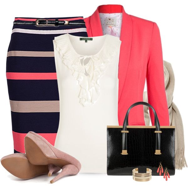 12 Lovely Coral Polyvore Combinations