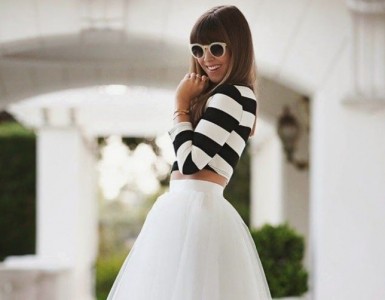 black and white outfit idea for spring time
