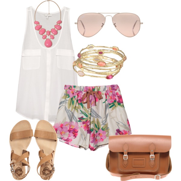 Comfortable Polyvore Combos With Flat Sandals