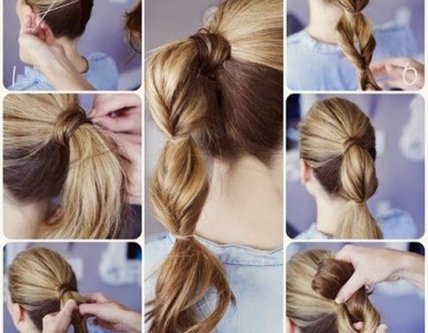 easy braided ponytail
