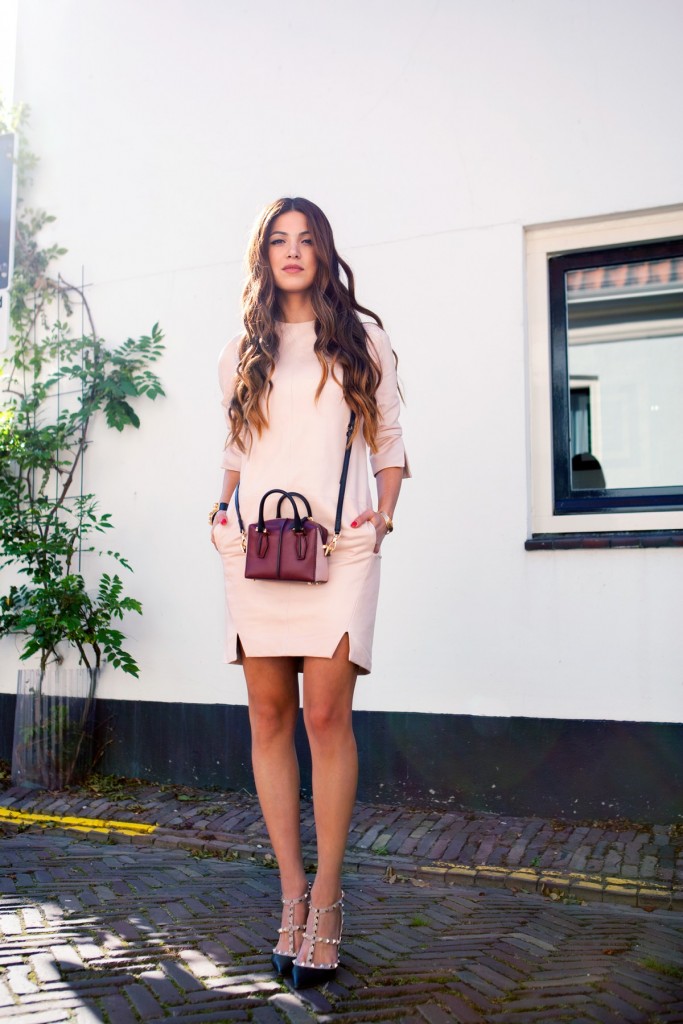 pale pink outfit